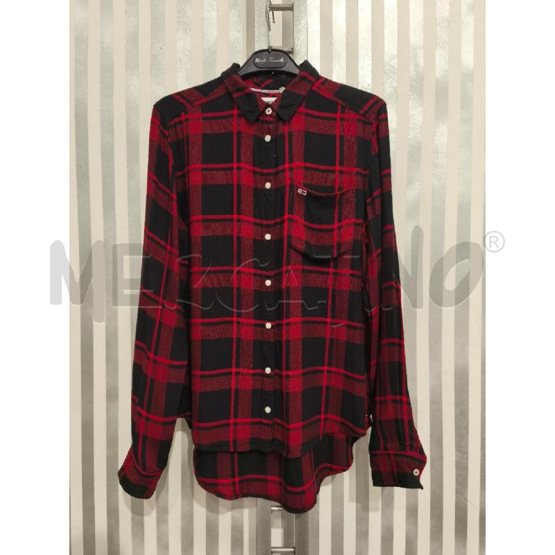 CAMICIA DONNA TOMMY JEANS QUADRI ROSSI NERI | Mercatino dell'Usato Campobasso 1
