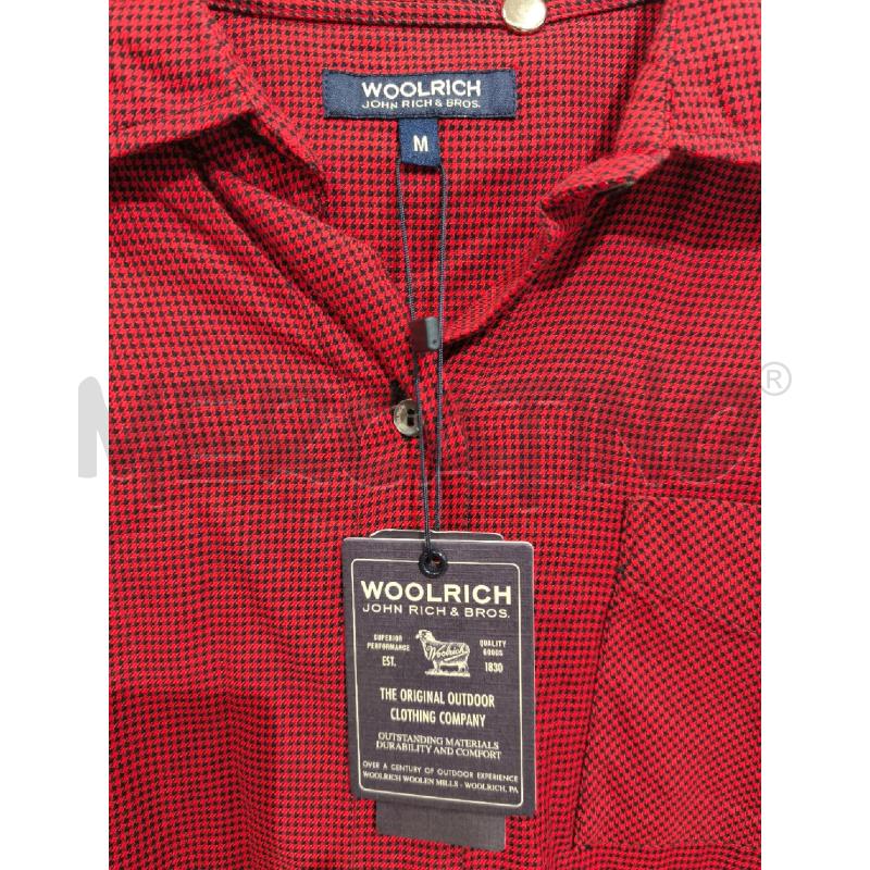 CAMICIA DONNA WOOLRICH NUOVA PIED DE POULE ROSSO NERO | Mercatino dell'Usato Campobasso 2