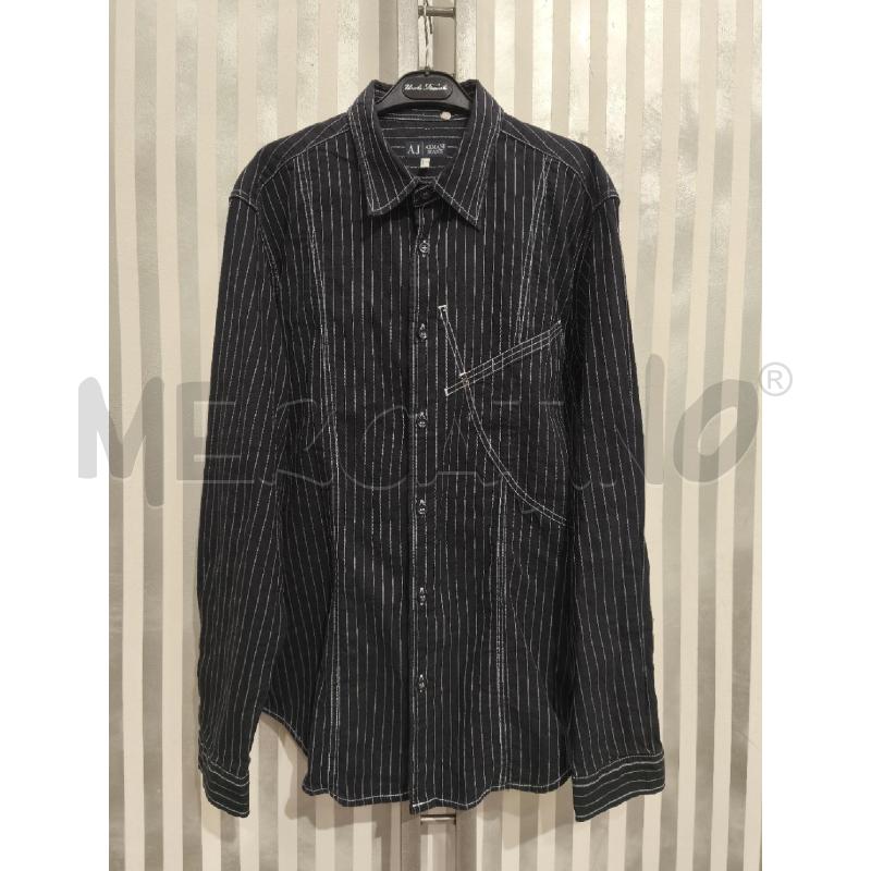 CAMICIA UOMO ARMANI JEANS BLU SCURO GESSATA | Mercatino dell'Usato Campobasso 1
