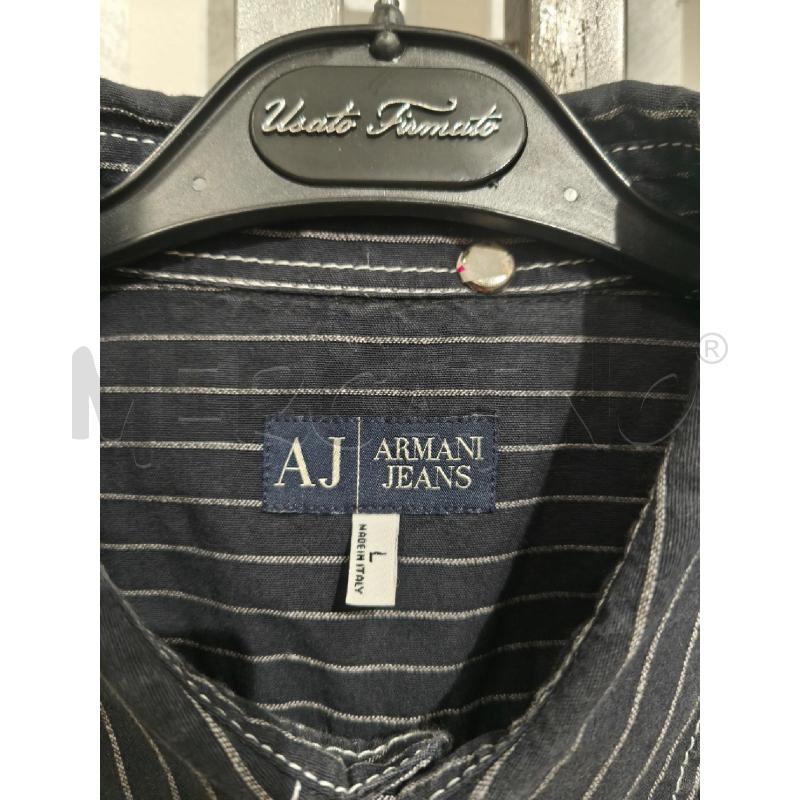 CAMICIA UOMO ARMANI JEANS BLU SCURO GESSATA | Mercatino dell'Usato Campobasso 2