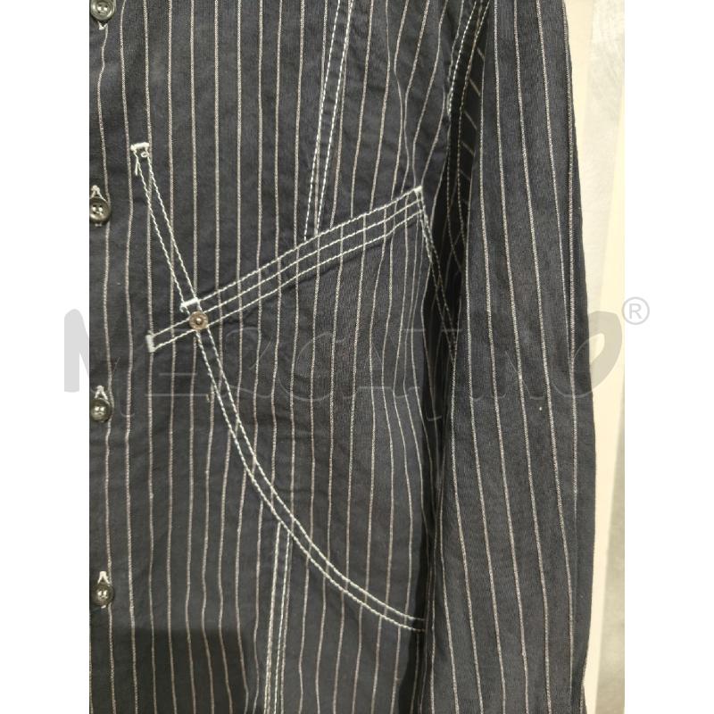CAMICIA UOMO ARMANI JEANS BLU SCURO GESSATA | Mercatino dell'Usato Campobasso 3