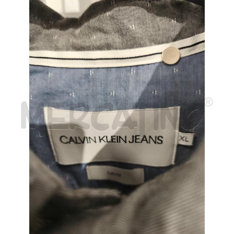 CAMICIA UOMO CALVIN KLEIN GRIGIA PUNTINI BIANCHI | Mercatino dell'Usato Campobasso 2
