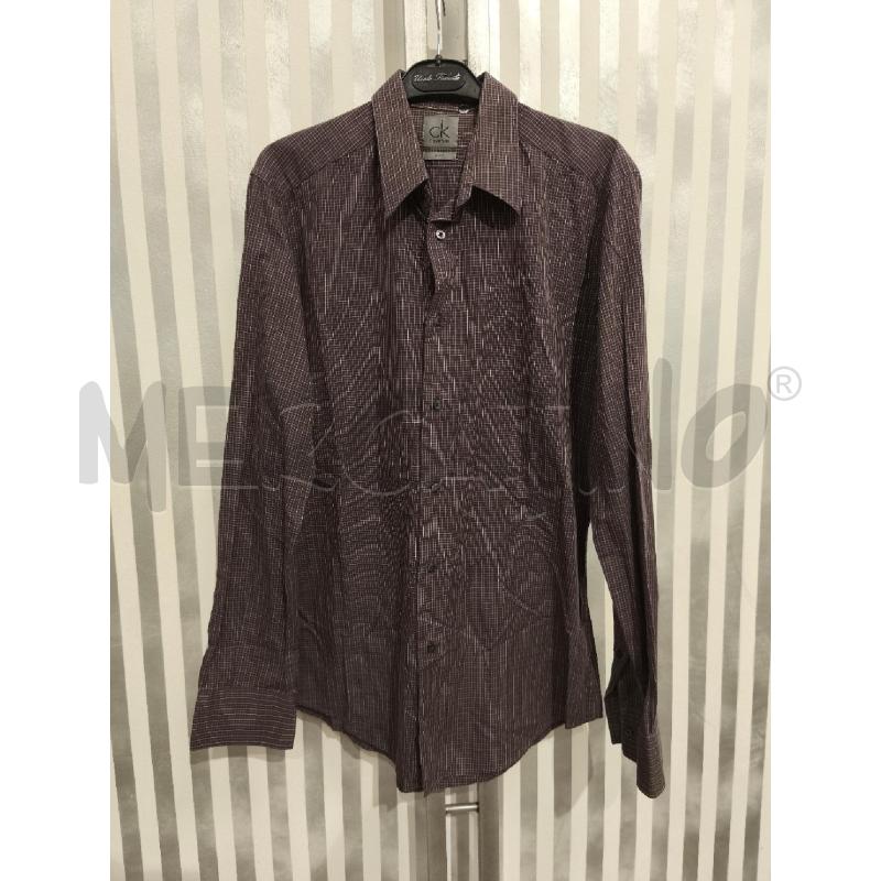 CAMICIA UOMO CALVIN KLEIN MARRONI RETICOLO BIANCO GIALLO | Mercatino dell'Usato Campobasso 1
