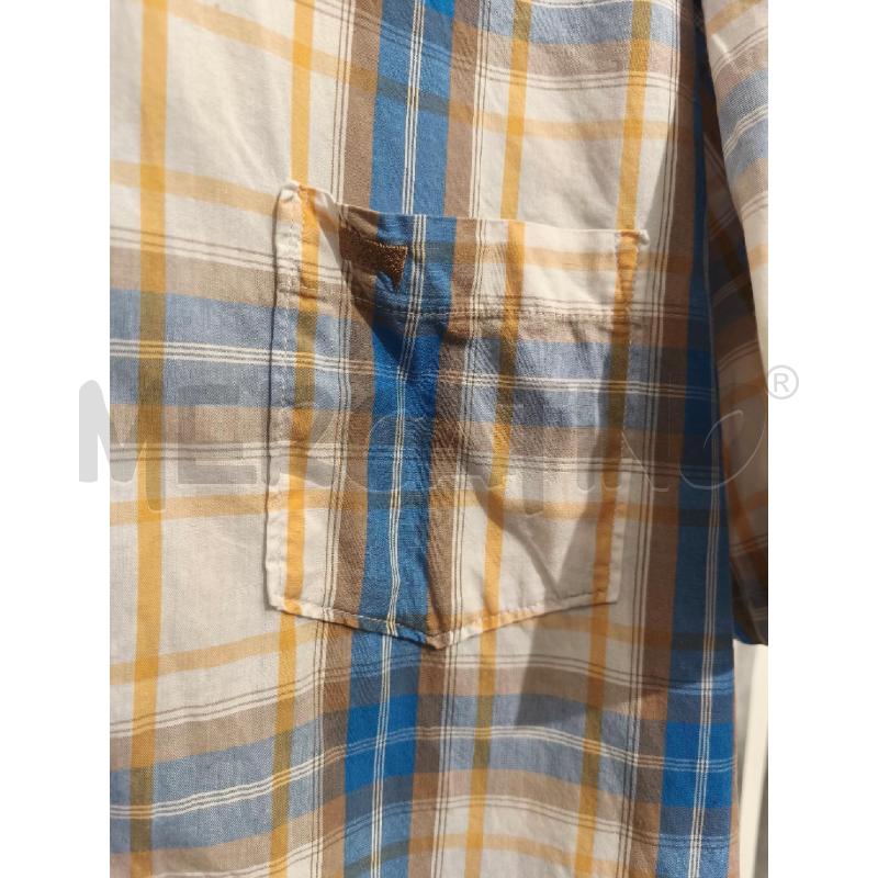 CAMICIA UOMO CARRRA QUADRI ARANCIO E BLU | Mercatino dell'Usato Campobasso 2