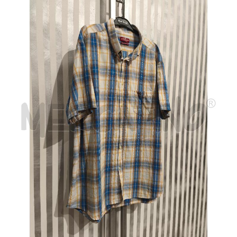 CAMICIA UOMO CARRRA QUADRI ARANCIO E BLU | Mercatino dell'Usato Campobasso 3