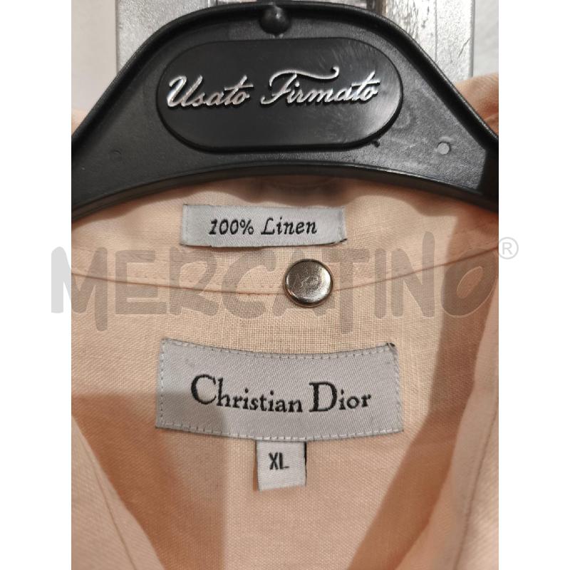 CAMICIA UOMO CHRISTIAN DIOR 100 LINO ALBICOCCA | Mercatino dell'Usato Campobasso 2