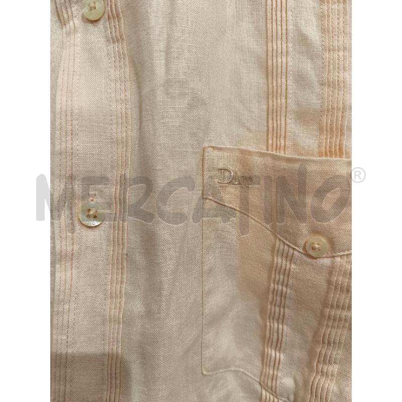 CAMICIA UOMO CHRISTIAN DIOR 100 LINO ALBICOCCA | Mercatino dell'Usato Campobasso 3