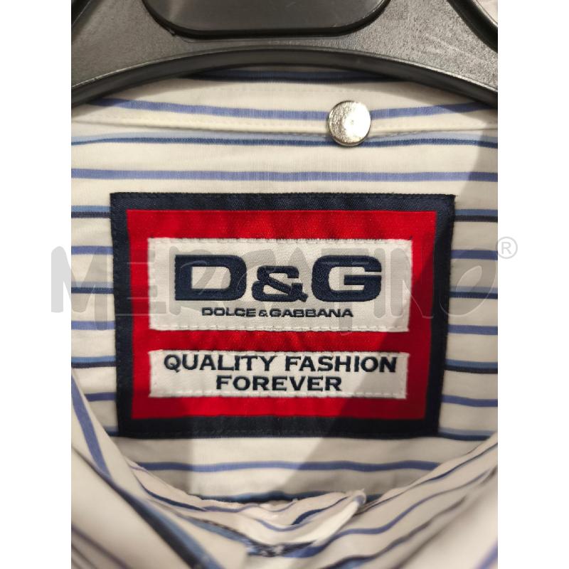 CAMICIA UOMO DOLCE E GABBANA BIANCA RIGHE INDACO BLU | Mercatino dell'Usato Campobasso 2