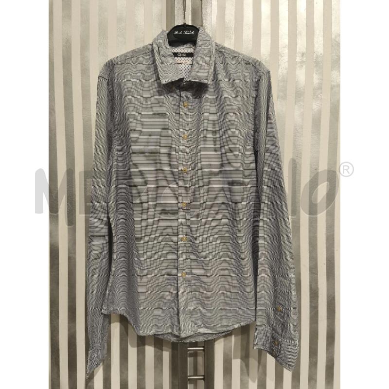 CAMICIA UOMO GAUDÌ RIGHE BIANCHE BLU | Mercatino dell'Usato Campobasso 1