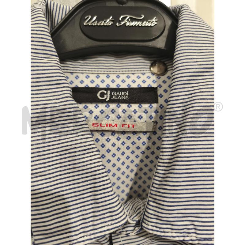 CAMICIA UOMO GAUDÌ RIGHE BIANCHE BLU | Mercatino dell'Usato Campobasso 5