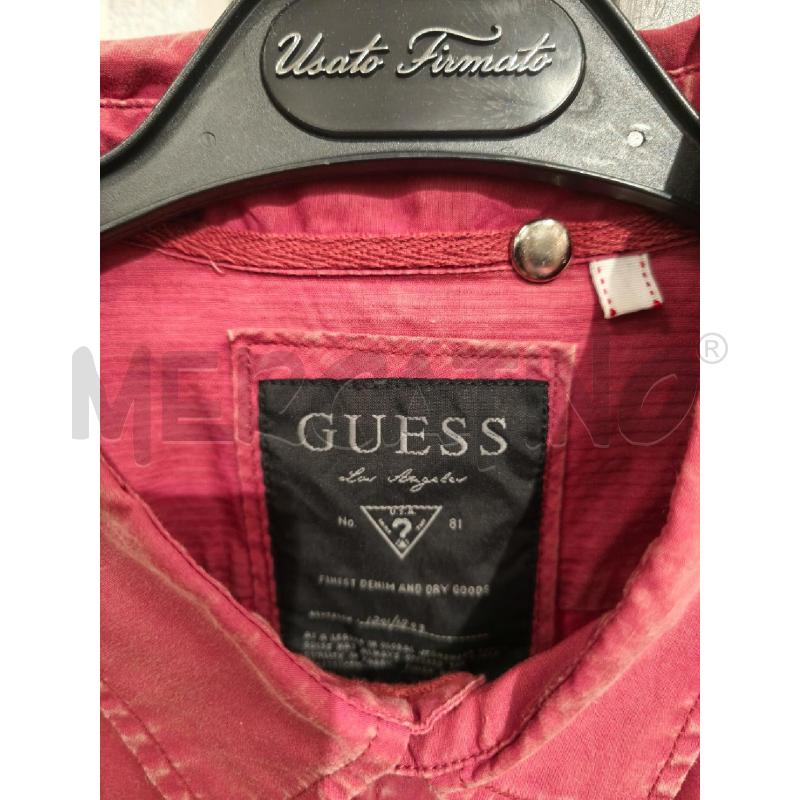 CAMICIA UOMO GUESS ROSA SCURO EFFETTO SABBIATO | Mercatino dell'Usato Campobasso 2