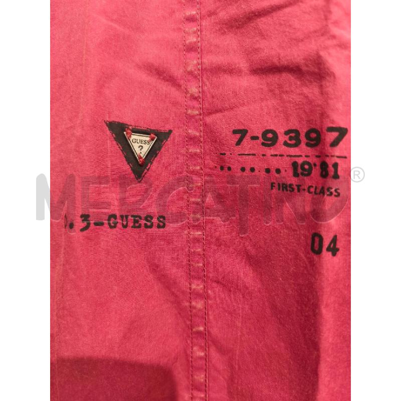 CAMICIA UOMO GUESS ROSA SCURO EFFETTO SABBIATO | Mercatino dell'Usato Campobasso 3