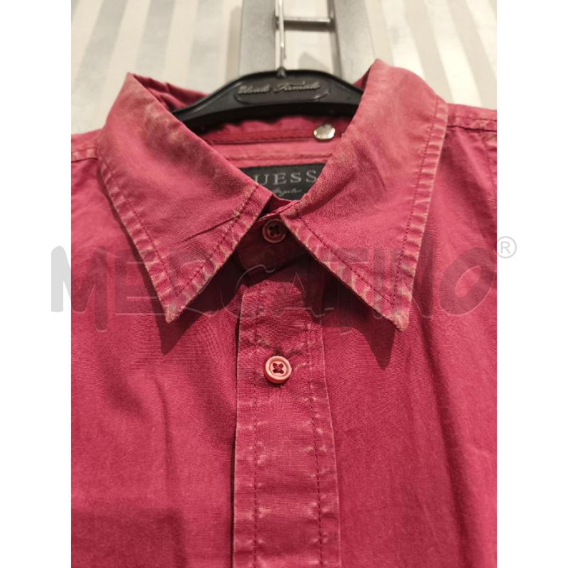 CAMICIA UOMO GUESS ROSA SCURO EFFETTO SABBIATO | Mercatino dell'Usato Campobasso 4