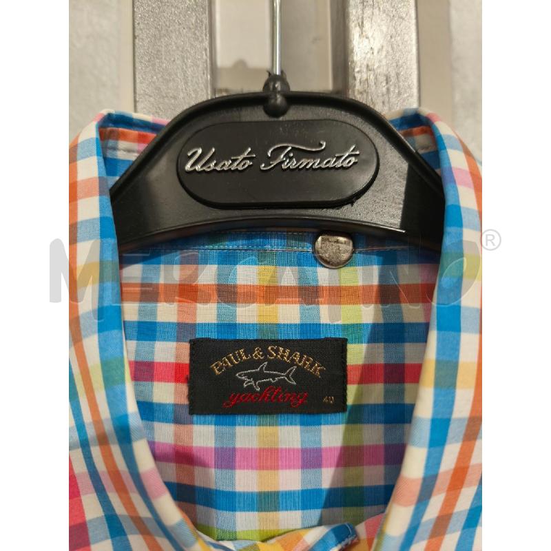 CAMICIA UOMO PAUL E SHARK BIANCA E QUADRETTI COLORATI | Mercatino dell'Usato Campobasso 2