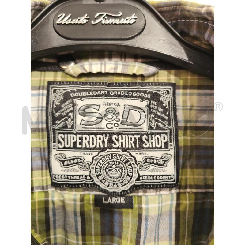 CAMICIA UOMO SUPERDRY TARTAN OLIVA BLU BIANCO | Mercatino dell'Usato Campobasso 2