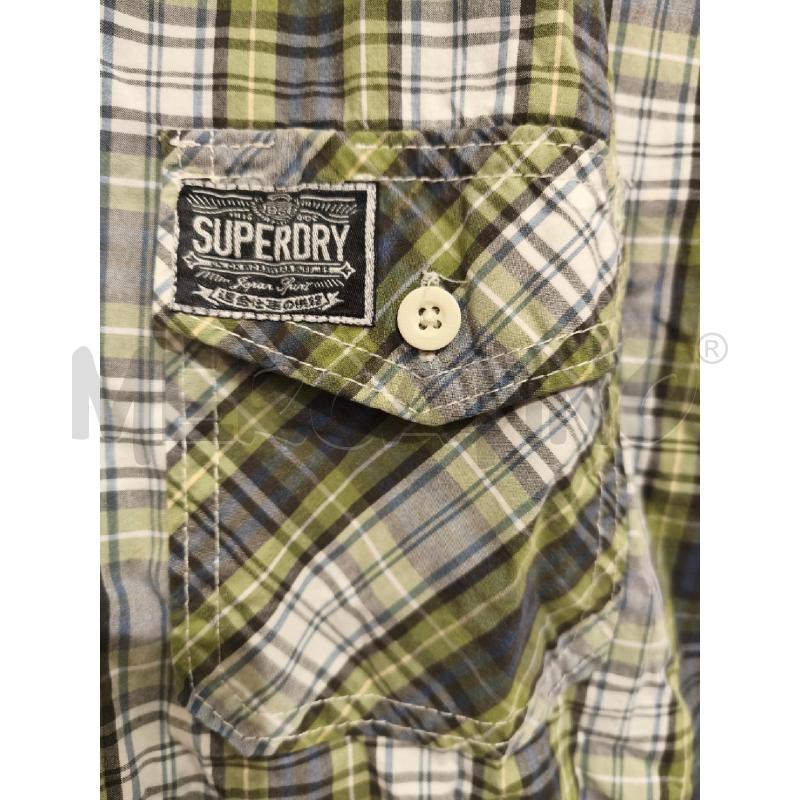 CAMICIA UOMO SUPERDRY TARTAN OLIVA BLU BIANCO | Mercatino dell'Usato Campobasso 3