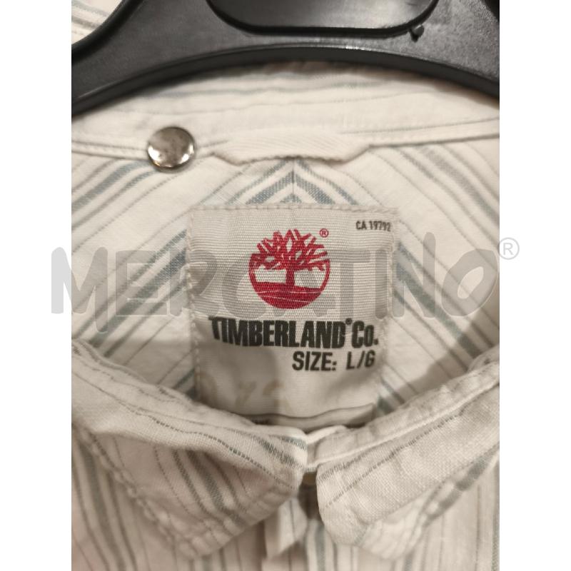 CAMICIA UOMO TIMBERLAND BIANCA RIGHE CELESTI | Mercatino dell'Usato Campobasso 2