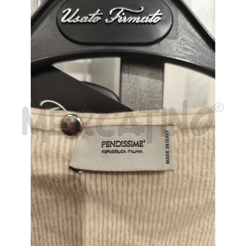 CARDIGAN DONNA FENDISSIME BEIGE SCRITTE | Mercatino dell'Usato Campobasso 2