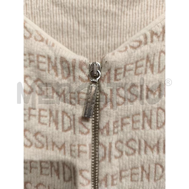 CARDIGAN DONNA FENDISSIME BEIGE SCRITTE | Mercatino dell'Usato Campobasso 3