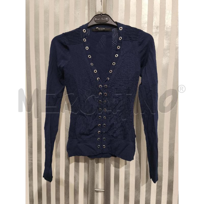CARDIGAN DONNA GUESS BLU LACCI INCROCI | Mercatino dell'Usato Campobasso 1