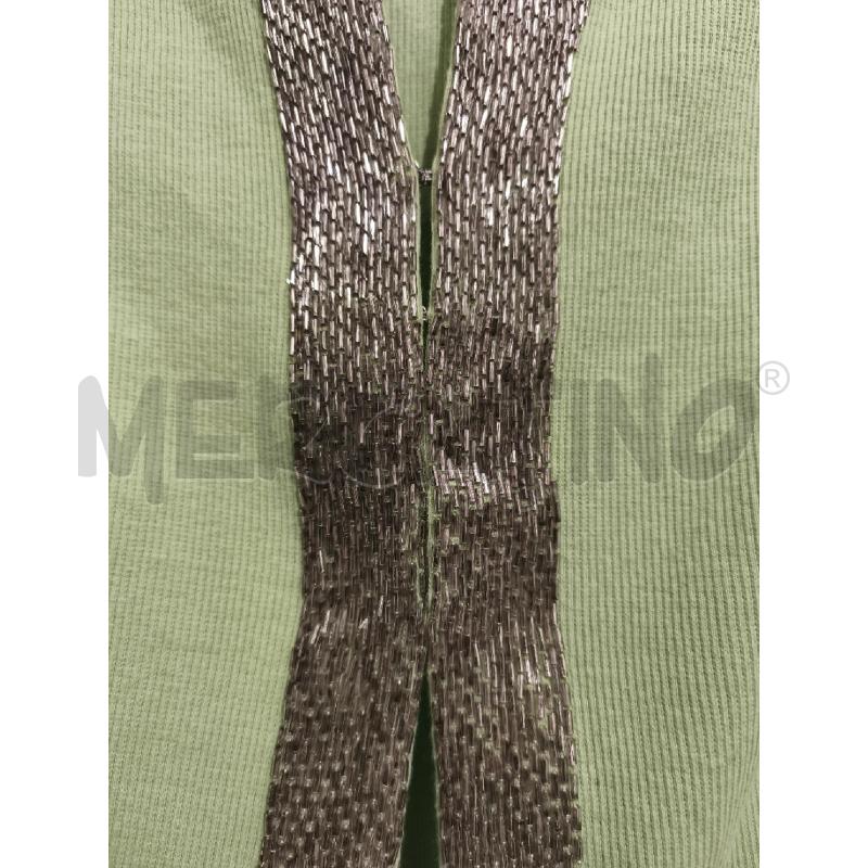 CARDIGAN DONNA MARIELLA BURANI VERDE ERBA PERLINE | Mercatino dell'Usato Campobasso 4