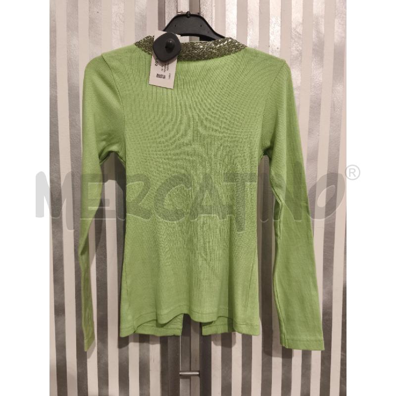 CARDIGAN DONNA MARIELLA BURANI VERDE ERBA PERLINE | Mercatino dell'Usato Campobasso 5