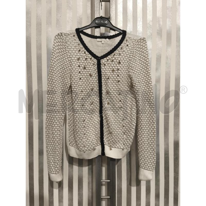 CARDIGAN DONNA PATRIZIA PEPE PANNA BORDI NERI CIONDOLI APETTE | Mercatino dell'Usato Campobasso 1