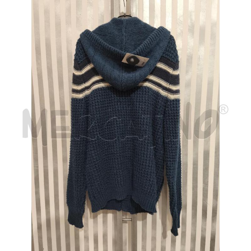 CARDIGAN UOMO GUESS BLU RIGHE BIANCHE CAPPUCCIO | Mercatino dell'Usato Campobasso 4