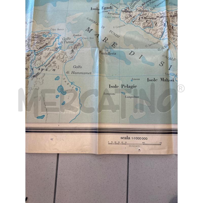 CARTINA ITALIA FISICA 160X110 DIDATTICA | Mercatino dell'Usato Campobasso 4