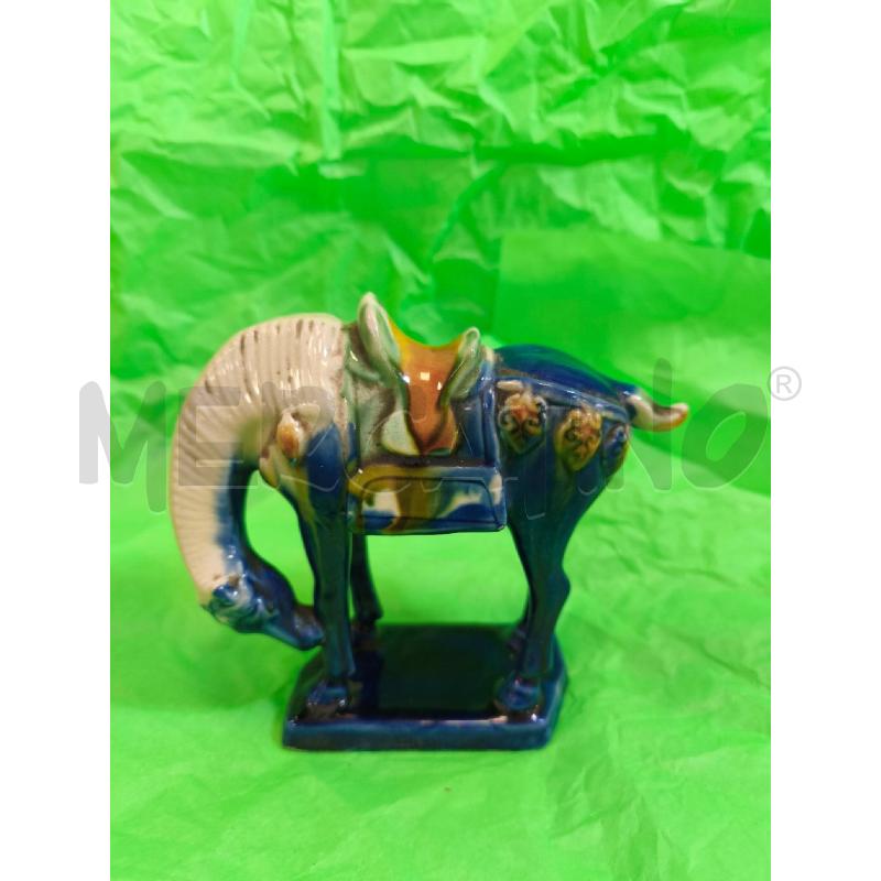 CAVALLO CER BLU VECCHIA CINA 13 CM | Mercatino dell'Usato Campobasso 1