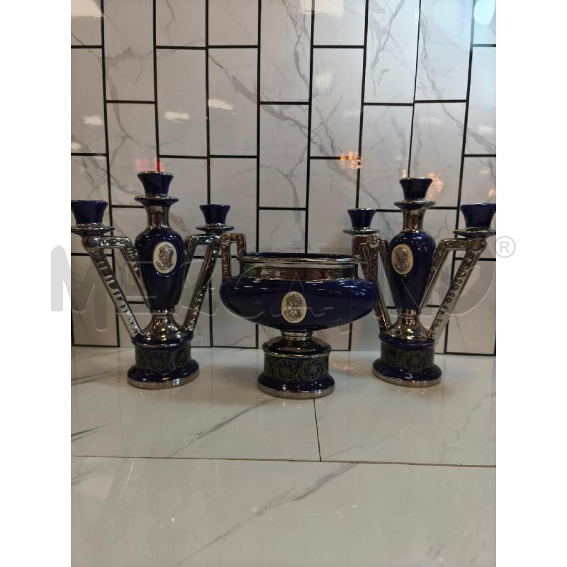 CENTROTAVOLA CON CANDELABRI IN CERAMICA  | Mercatino dell'Usato Campobasso 1