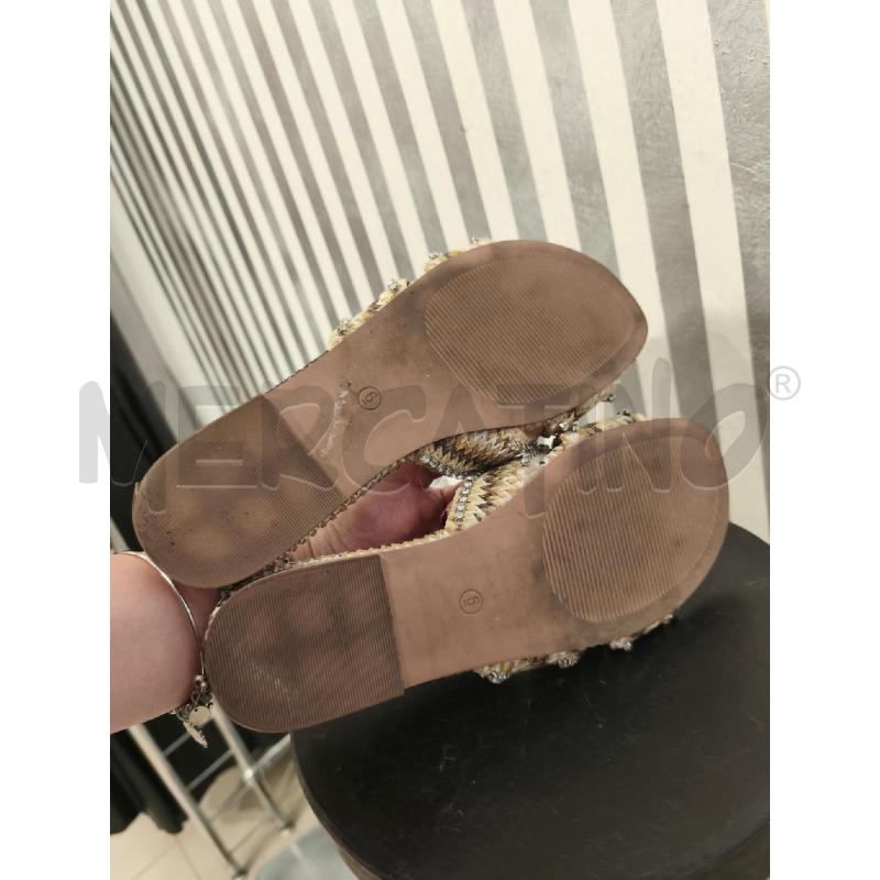 CIABATTE DONNA STEVE MADDEN PAGLIETTA BEIGE STRASS | Mercatino dell'Usato Campobasso 4