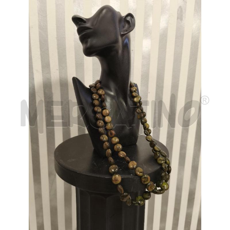 COLLANA 2 FILI SFERE SCHIACCIATE MARRONIKAKI | Mercatino dell'Usato Campobasso 1