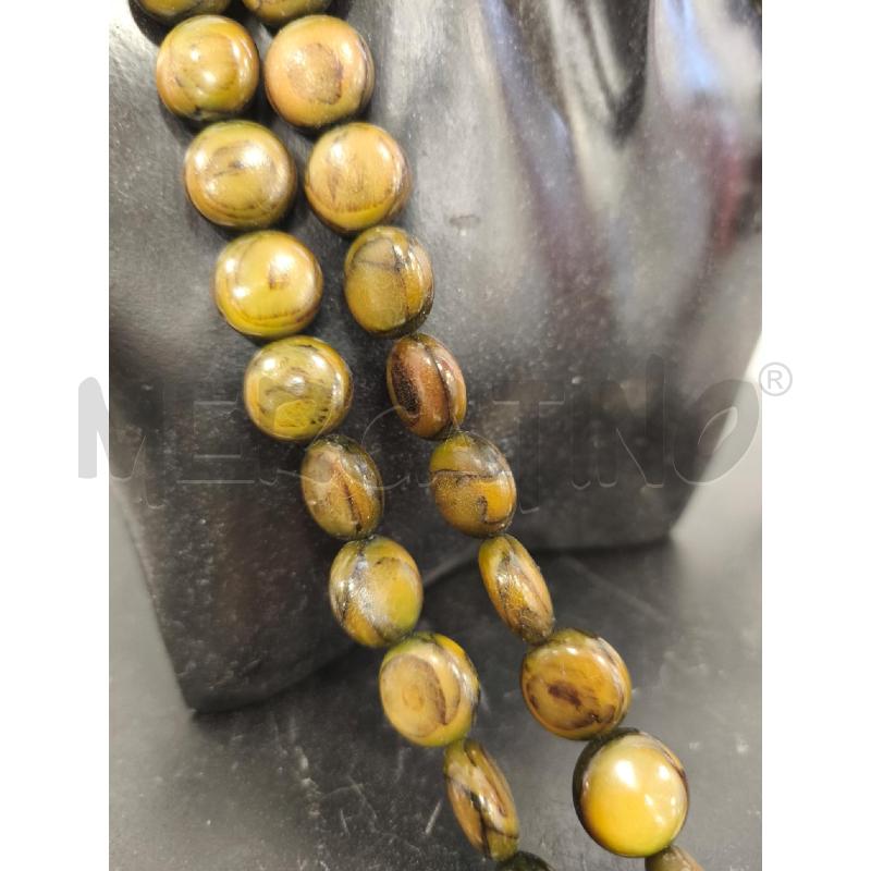 COLLANA 2 FILI SFERE SCHIACCIATE MARRONIKAKI | Mercatino dell'Usato Campobasso 2