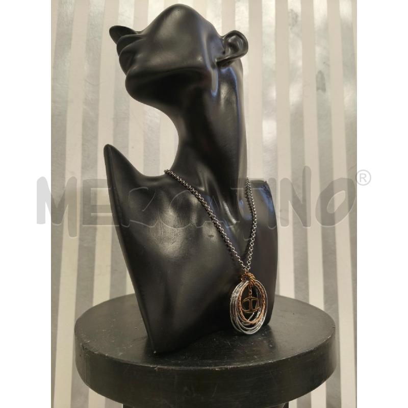 COLLANA JUST CAVALLI SILVER E DORATA CERCHI | Mercatino dell'Usato Campobasso 1