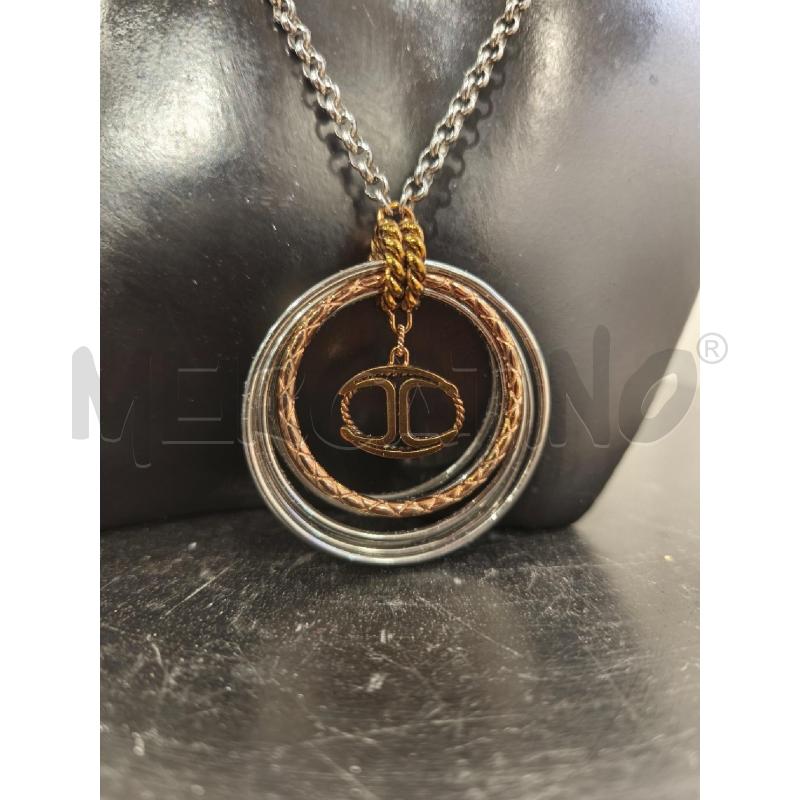 COLLANA JUST CAVALLI SILVER E DORATA CERCHI | Mercatino dell'Usato Campobasso 3