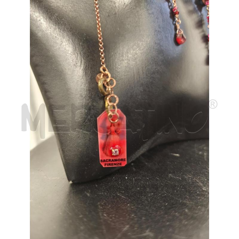 COLLANA SACRAMORE FIRENZE PERLINE TRASPARENTI E BORDEAUX | Mercatino dell'Usato Campobasso 2