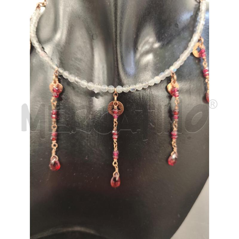 COLLANA SACRAMORE FIRENZE PERLINE TRASPARENTI E BORDEAUX | Mercatino dell'Usato Campobasso 3