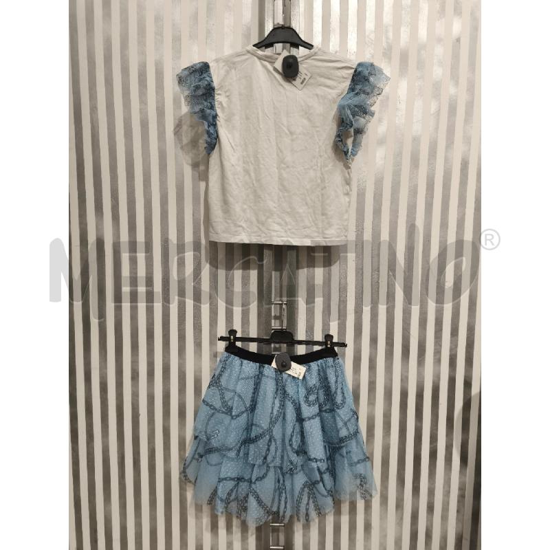 COMPLETO BAMBINA LIU JO BIANCO E TULLE CELESTE | Mercatino dell'Usato Campobasso 4