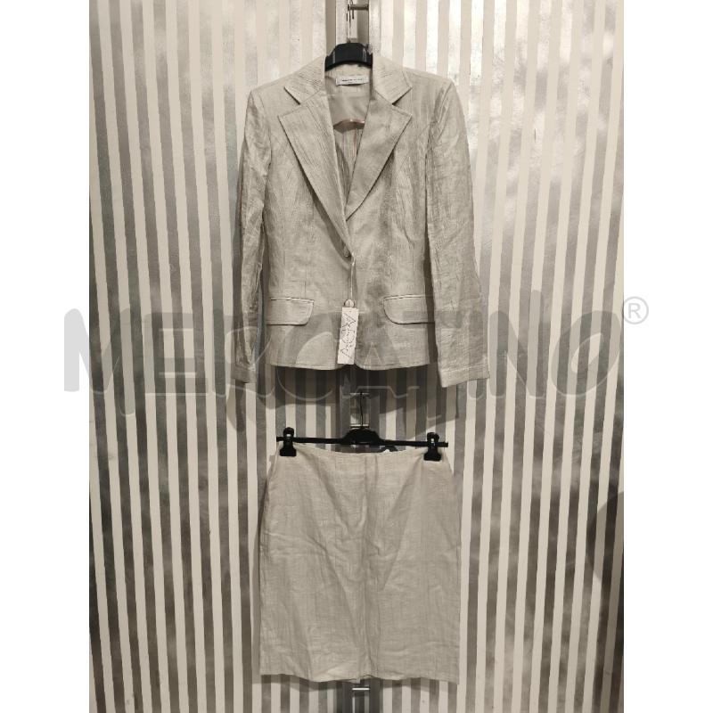 COMPLETO DONNA ANGELA DELLA VALLE NUOVA 55 LINO BEIGE | Mercatino dell'Usato Campobasso 1