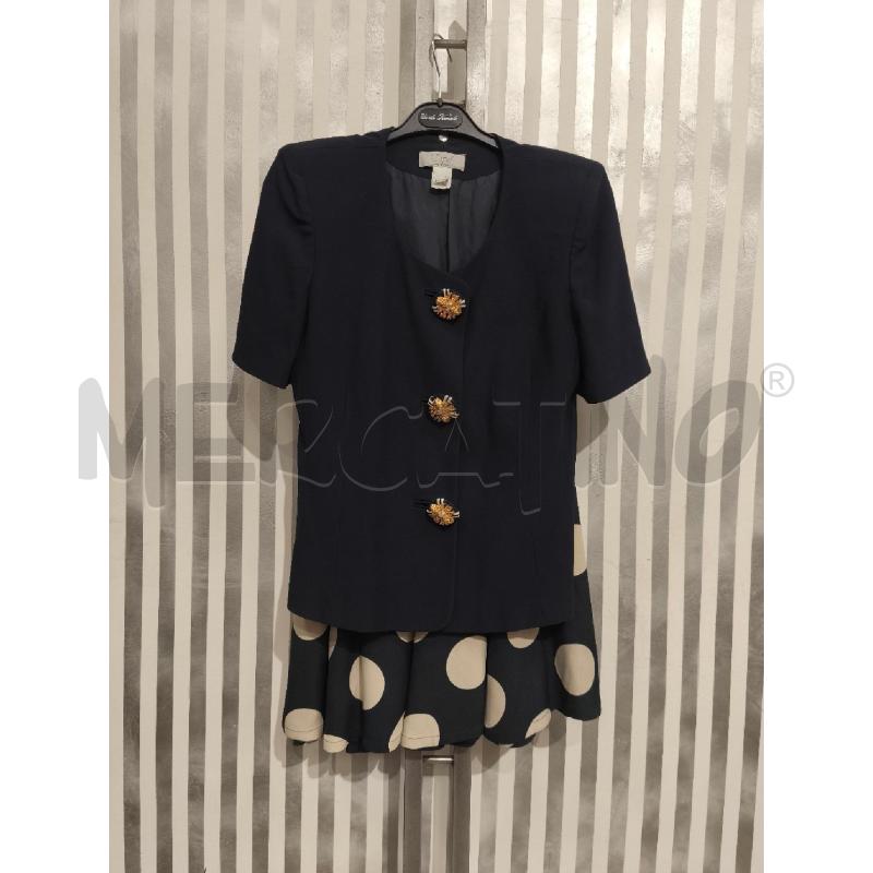 COMPLETO DONNA CLIPS BLU SCURO GONNA POIS | Mercatino dell'Usato Campobasso 1