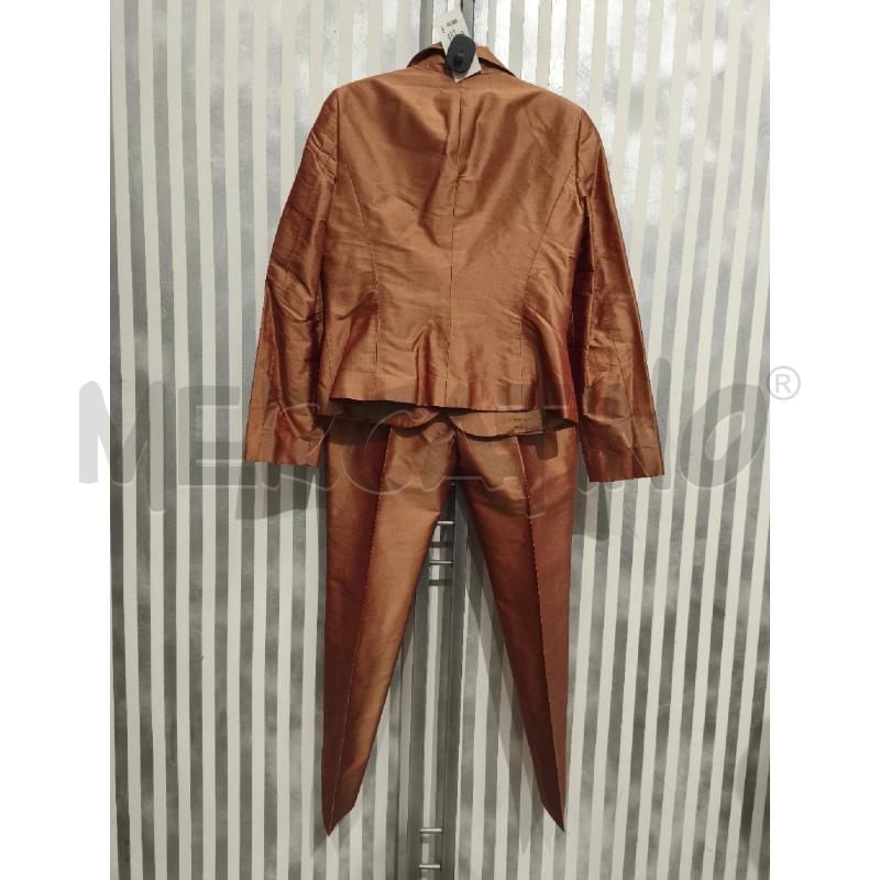 COMPLETO DONNA LUISA SPAGNOLI 100 SETA ARANCIONE BOTONI DORATI | Mercatino dell'Usato Campobasso 4