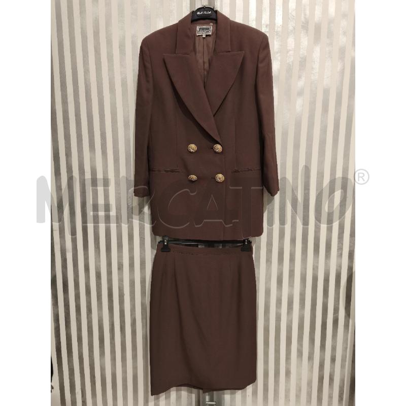 COMPLETO DONNA LUISA SPAGNOLI MARRONE BOTTONI GIOIELLO | Mercatino dell'Usato Campobasso 1