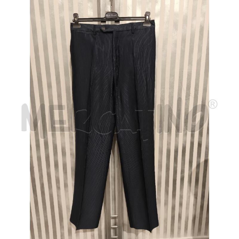 COMPLETO UOMO CARLO PIGNATELLI BLU RIGHINE SATINATO | Mercatino dell'Usato Campobasso 4