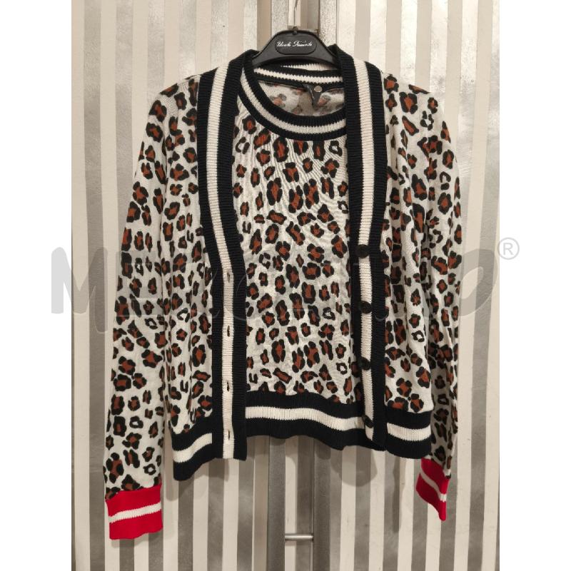 COORDINATO PINKO LEOPARDATO BORDI NERI E FUXIA | Mercatino dell'Usato Campobasso 1