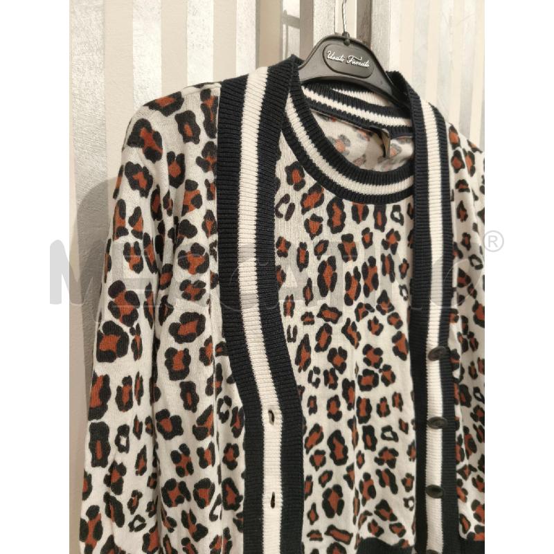 COORDINATO PINKO LEOPARDATO BORDI NERI E FUXIA | Mercatino dell'Usato Campobasso 2