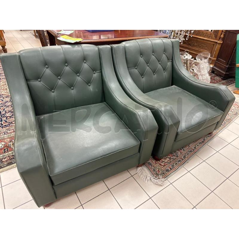 COPPIA POLTRONE ANNI 60 VERDI  | Mercatino dell'Usato Campobasso 1