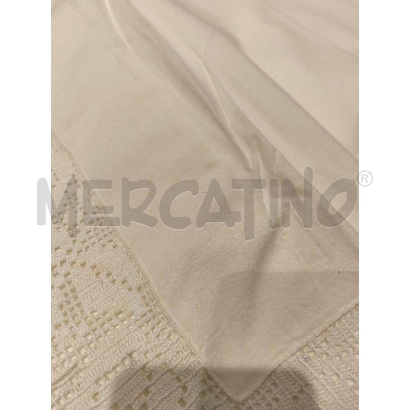 COPRI LETTO MATRIMONIALE BIANCO CON FASCE UNCINETTO E MERLETTO | Mercatino dell'Usato Campobasso 3