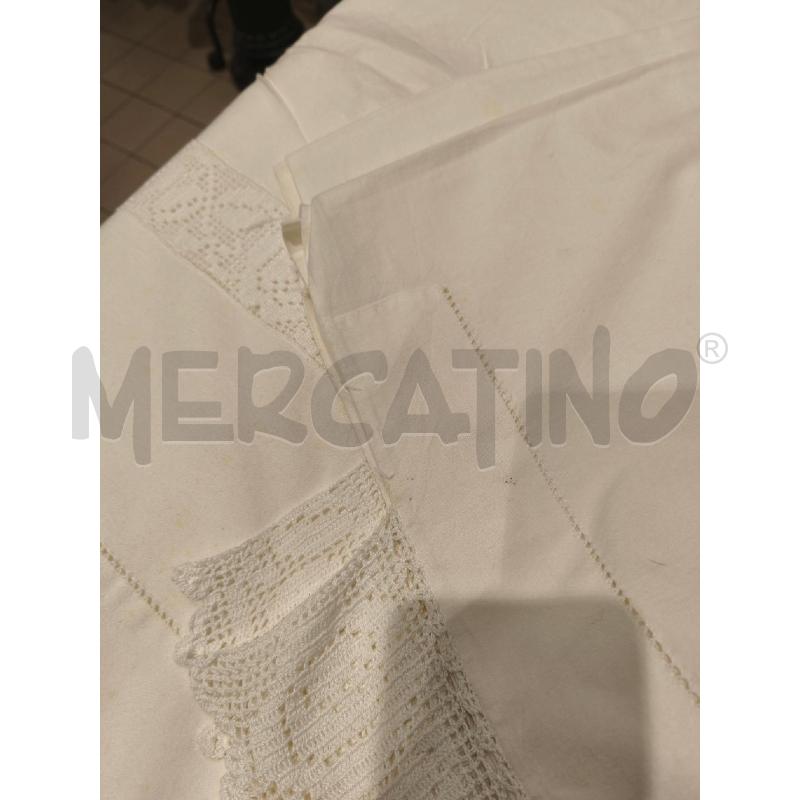 COPRI LETTO MATRIMONIALE BIANCO CON FASCE UNCINETTO E MERLETTO | Mercatino dell'Usato Campobasso 5