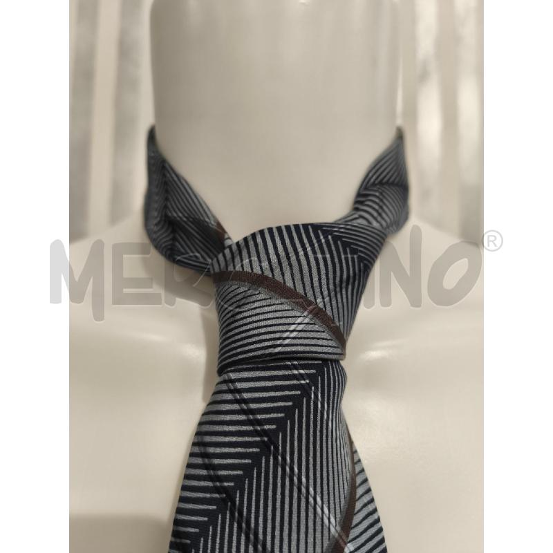 CRAVATTA ARMANI COLLEZIONI GRIGIA BLU MARRONE GEOM | Mercatino dell'Usato Campobasso 4